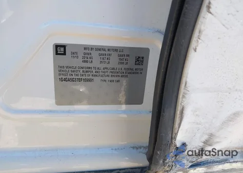 2014 Buick Lacrosse z USA, uszkodzony, nr VIN 1G4GA5G37EF169991